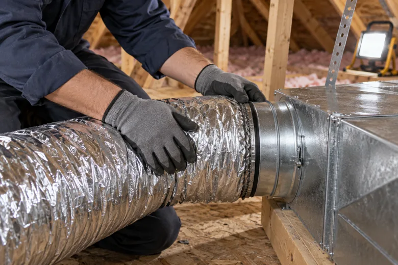 Representative illustration of air duct replacement